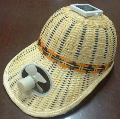 bamboo solar fan baseball cap